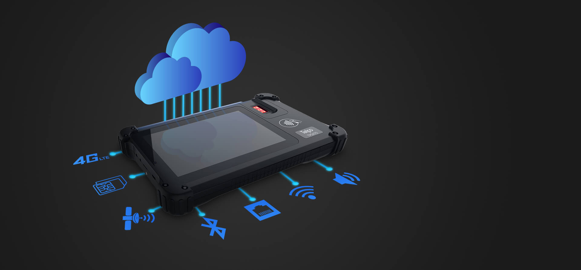 WIFI BLUETOOTH biometric tablet with fingerprinter